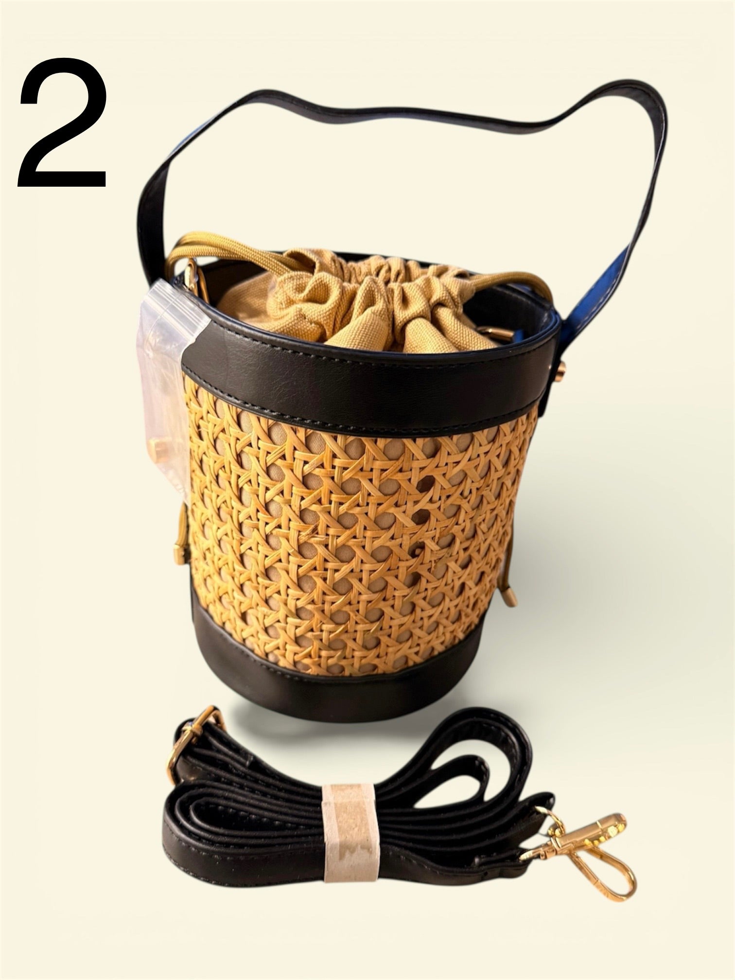 Borsa Secchiello Riviera Intrecciata con Tracolla