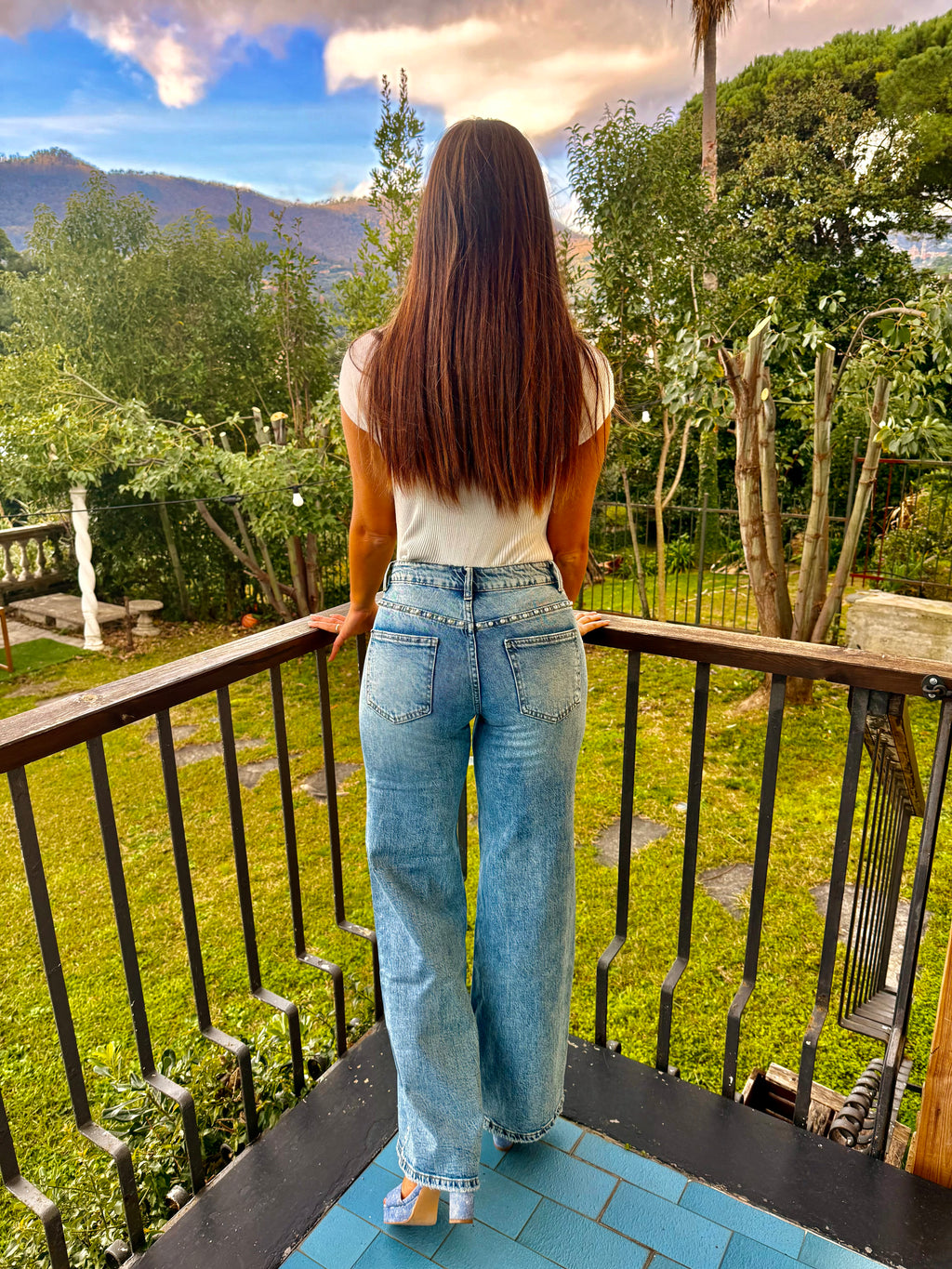 Jeans Borchia elasticizzato