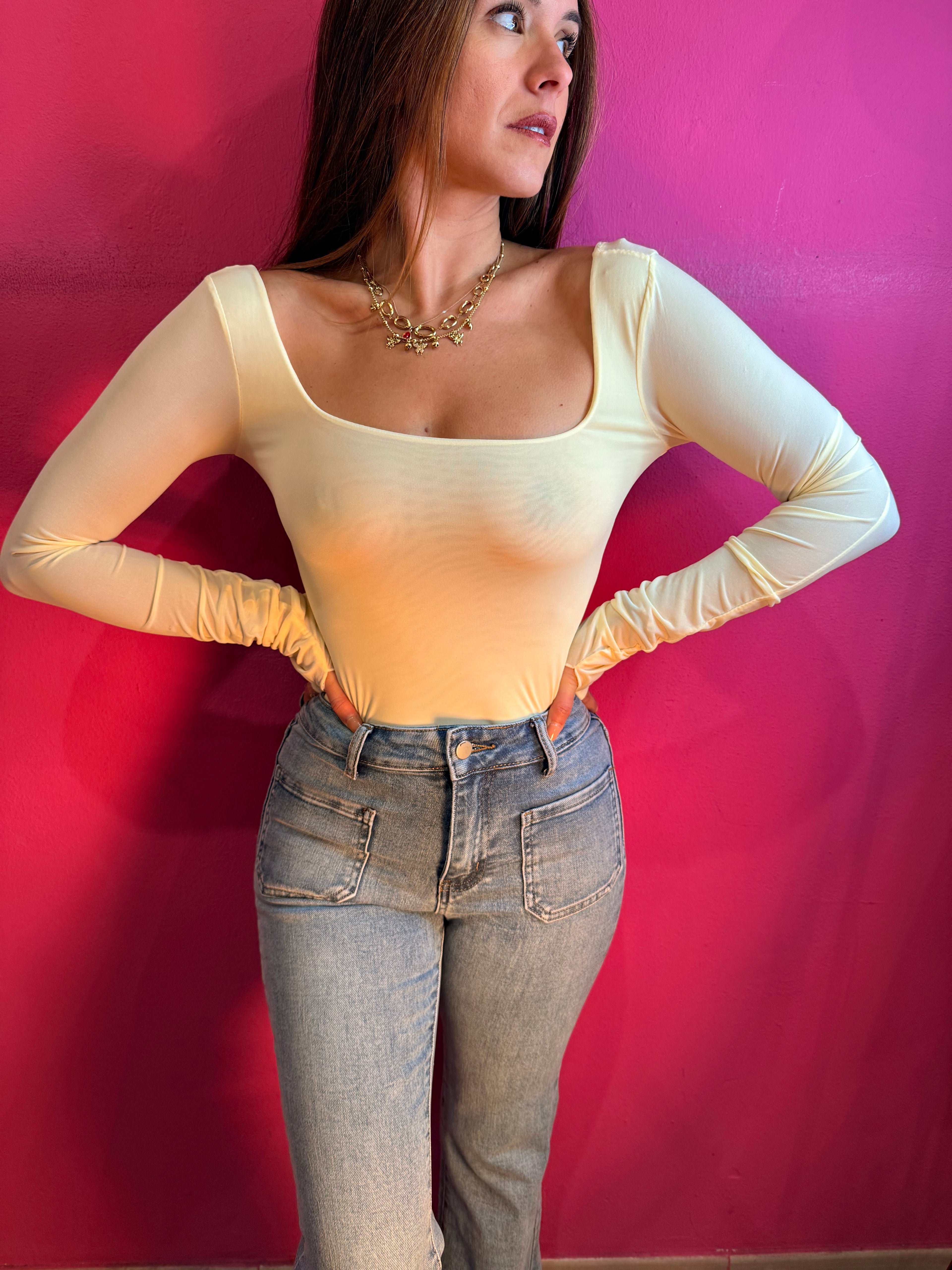 Body in Tulle “ Fede”taglia unica elasticizzato