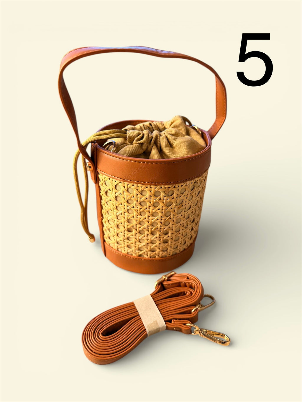 Borsa Secchiello Riviera Intrecciata con Tracolla