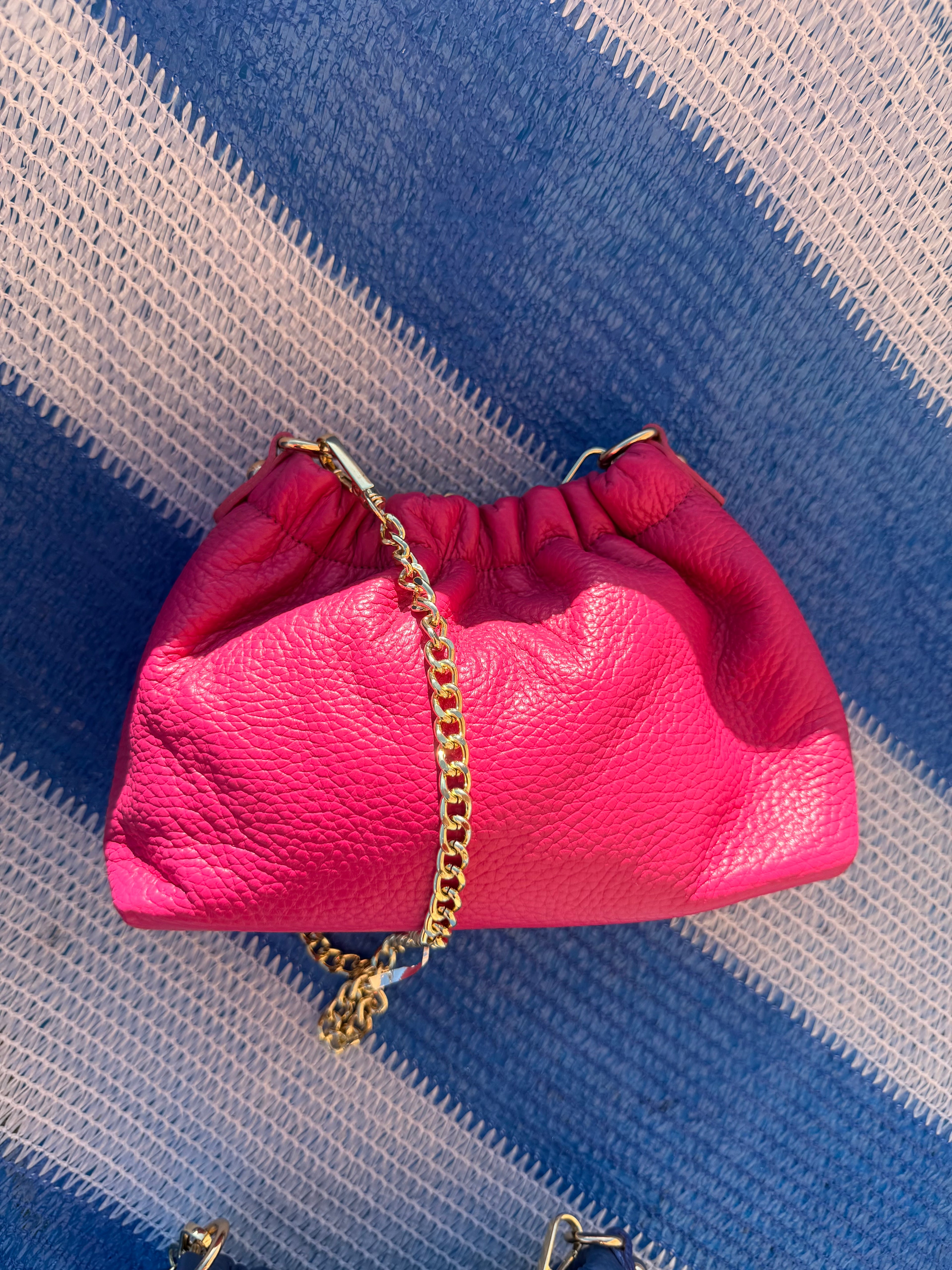 Borsa Mary Vera Pelle con tracolla metallica