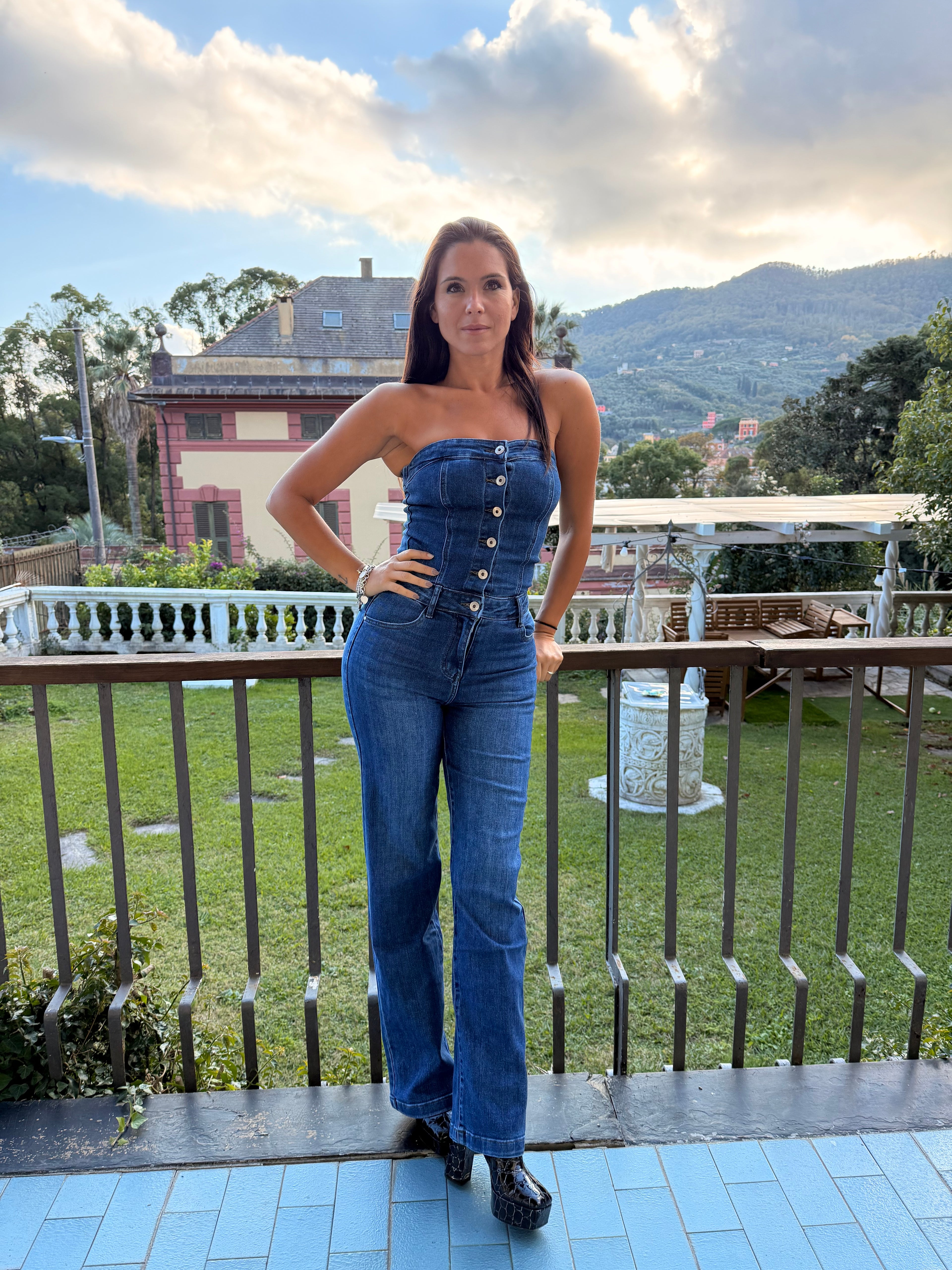 Tuta Denim elasticizzata