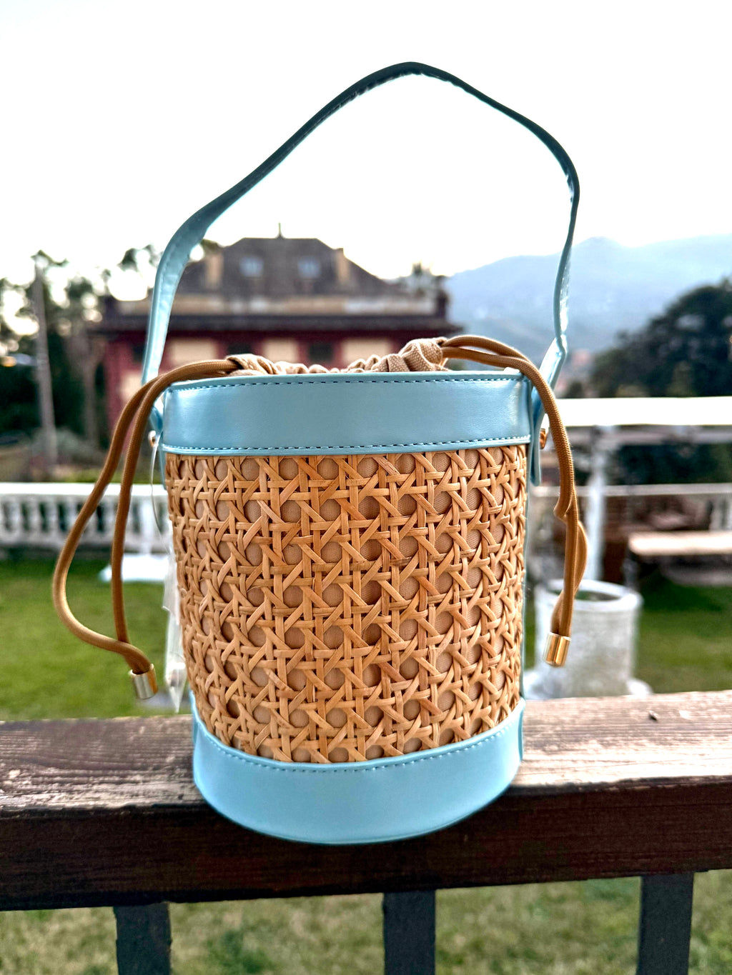 Borsa Secchiello Riviera Intrecciata con Tracolla