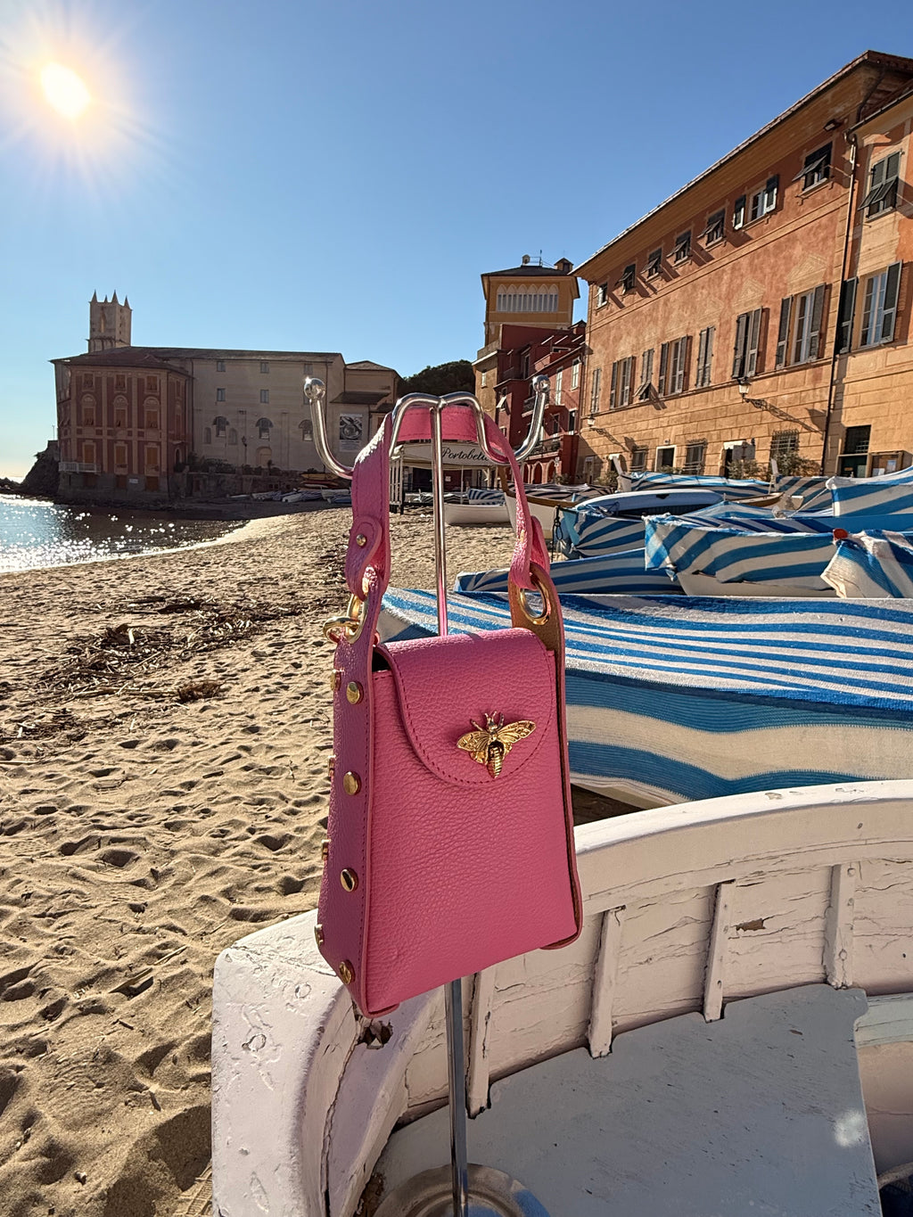 Borsa “Ape Regina “Vera Pelle con tracolla elasticizzata