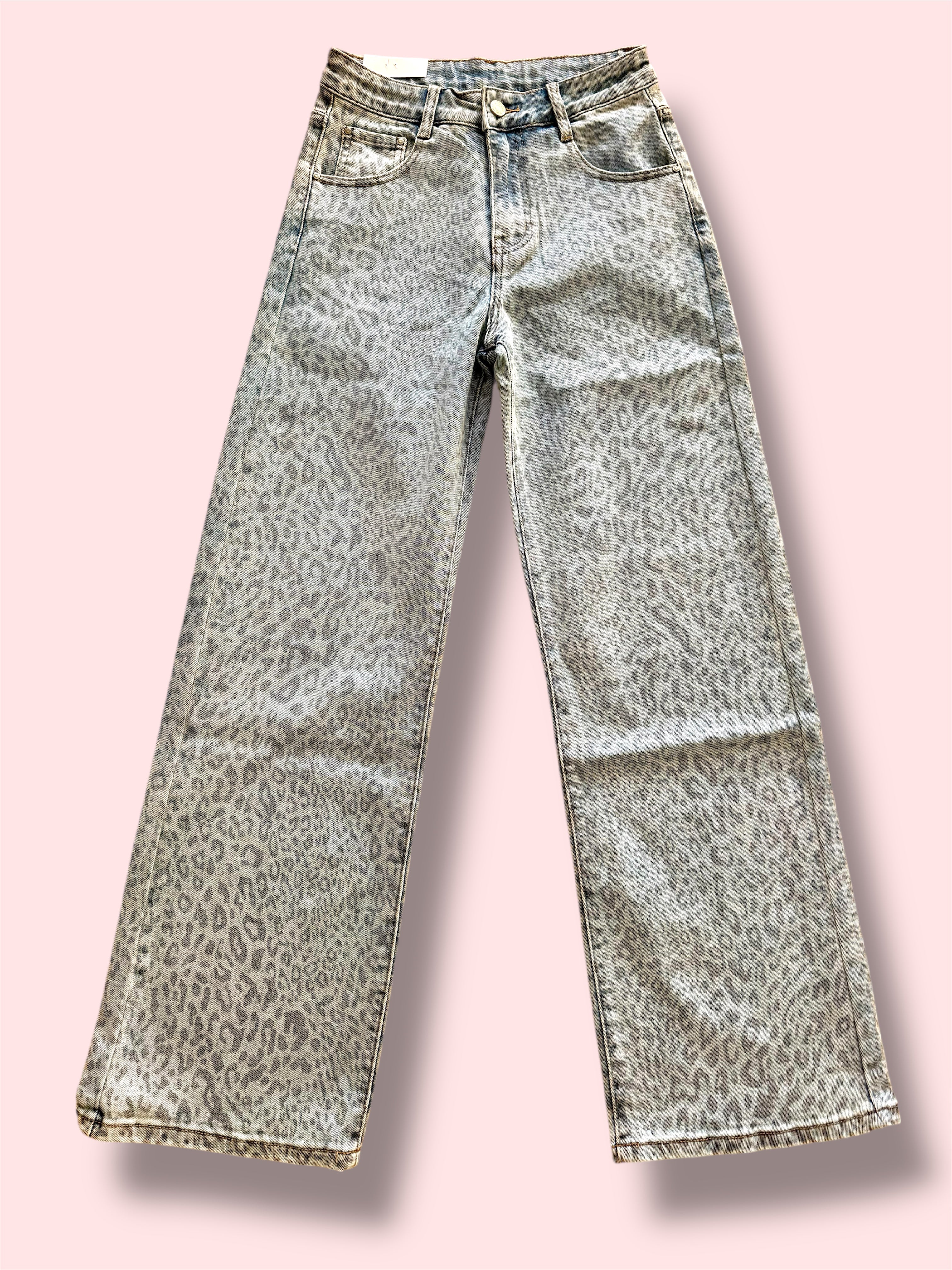 Jeans Animalier Grigio e Nero elasticizzato